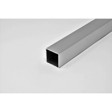 Eztube Standard Square Extrusion  Silver, 24in L x 1in W x 1in H 100-100-2